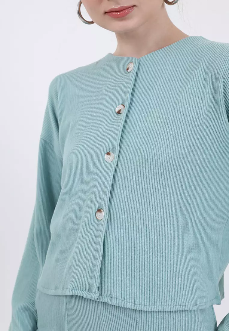 Sofia Megie Knit Tops Green