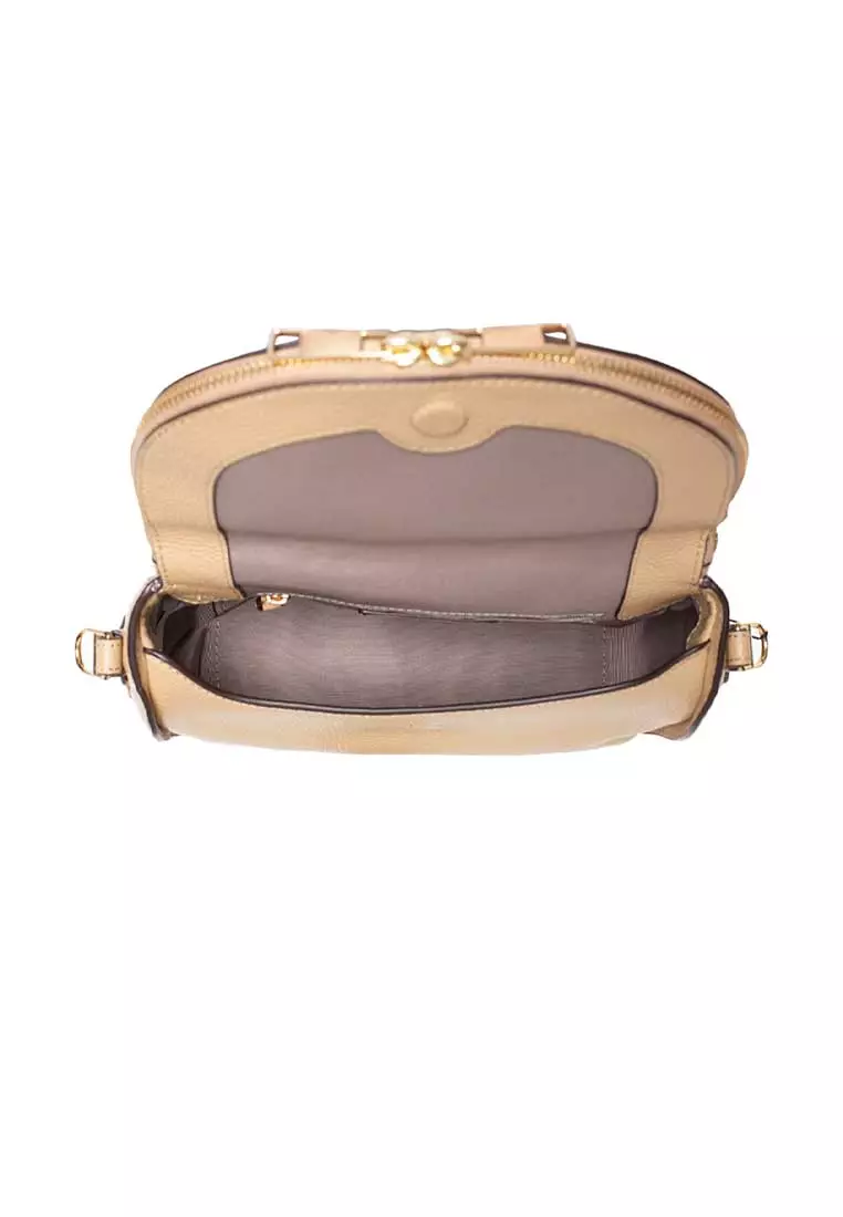 The Groove Leather Mini Messenger Bag Iced Coffee 4S4HMS004H01