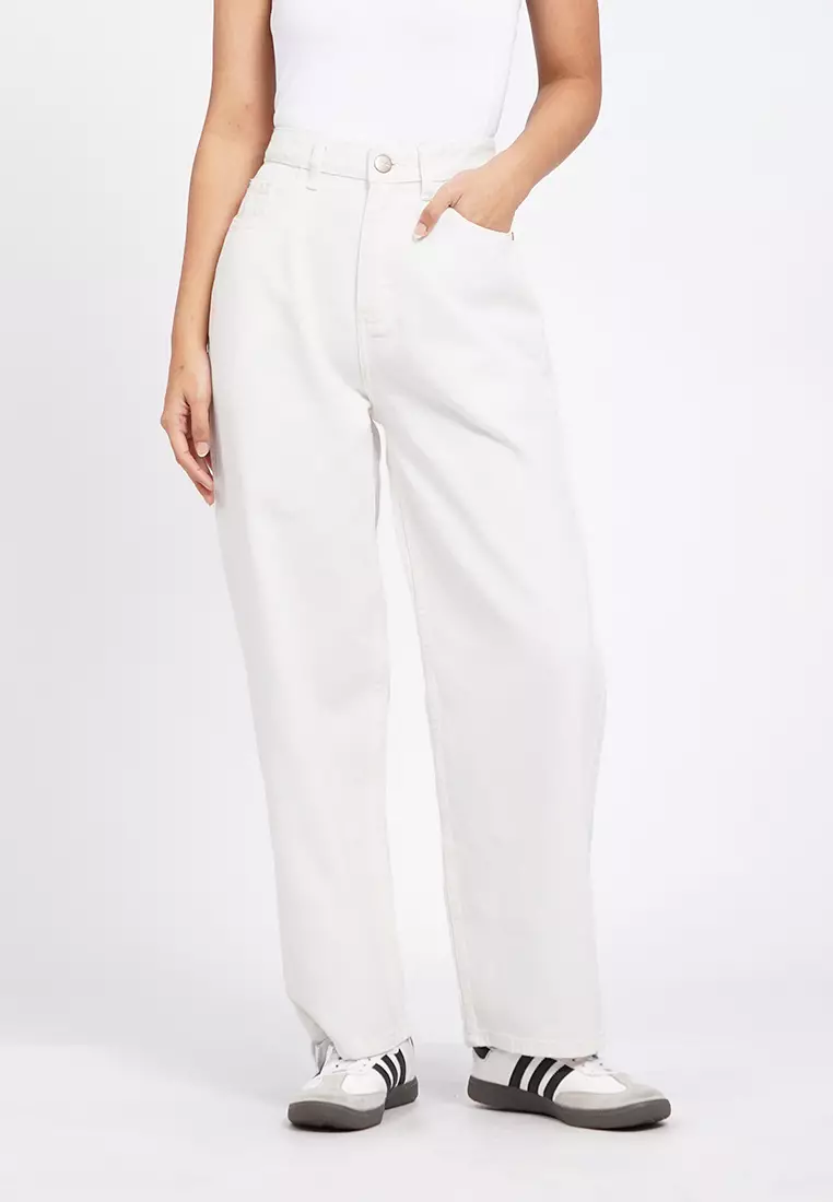 Tirajeans HIGHWAIST LONG PANTS 7-LLDSKEY125B018 WHITE