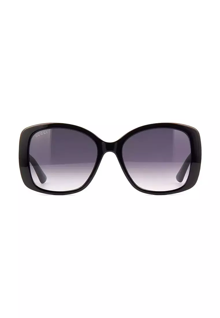 網上選購Gucci 女士眼镜黑灰色GG0762S 2026 系列| ZALORA香港