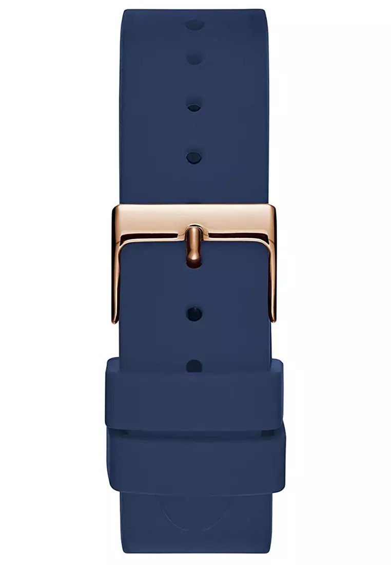 Guess W0911L6 - Jam Tangan Wanita - Rosegold - Blue Rubber Strap