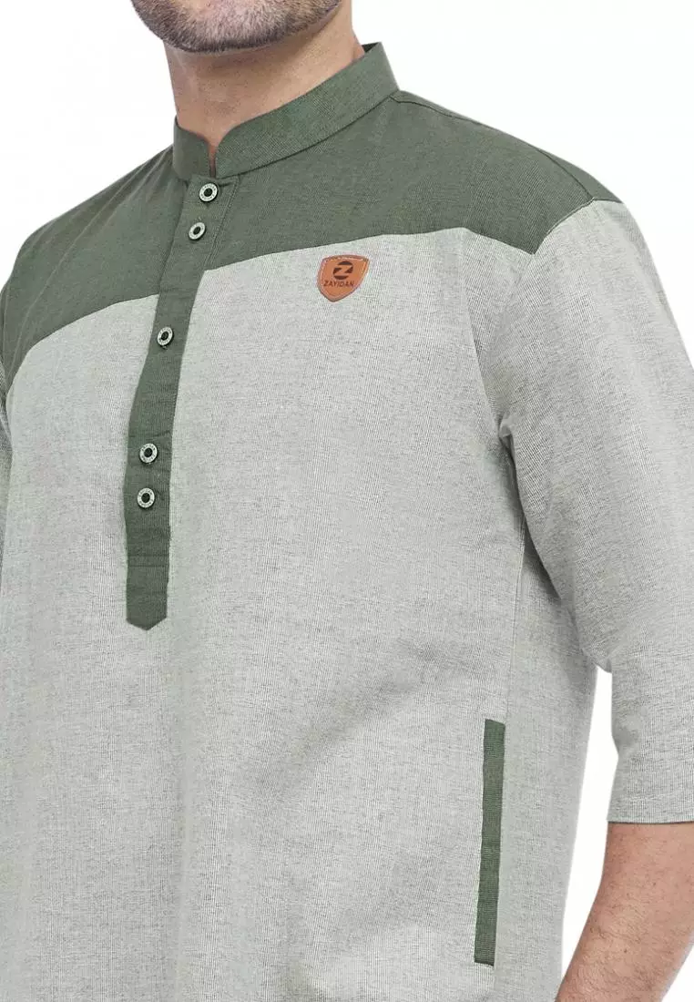 Zayidan Baju Koko Gamis Muslim Pria Mirza - Mint