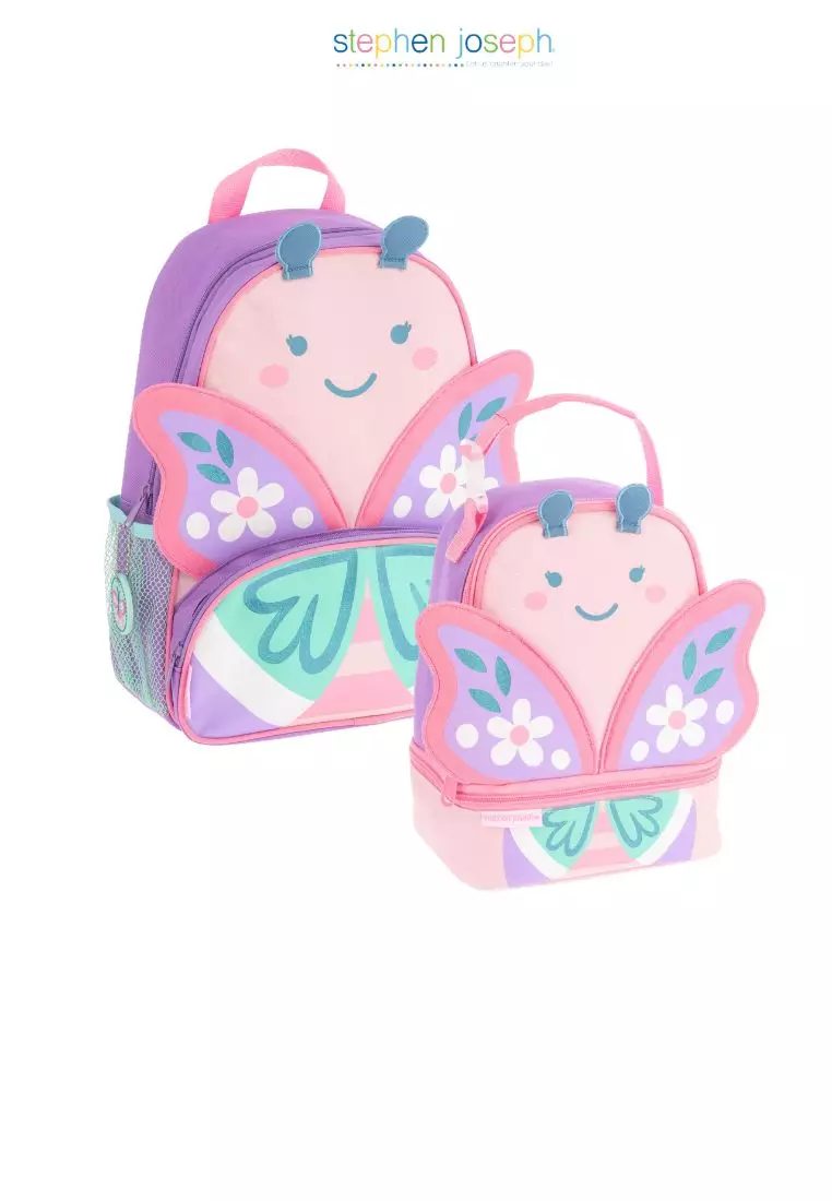 Stephen Joseph Sidekick Backpack with Lunch Pal for Kids Butterfly