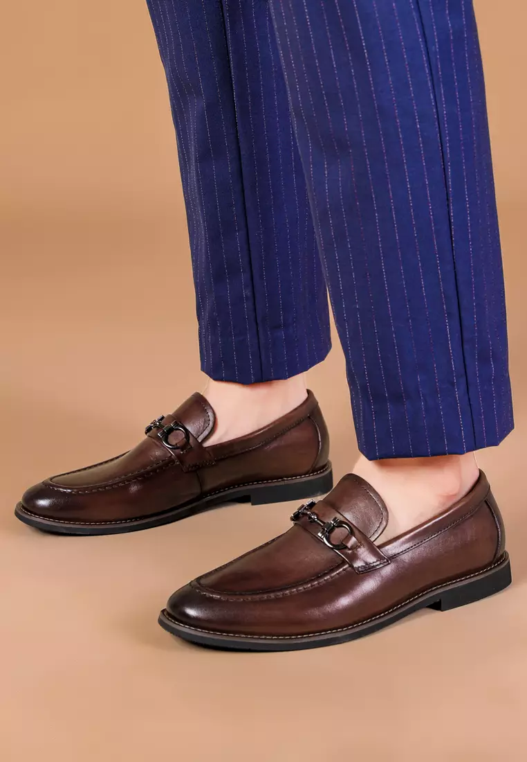 Grain Leather Horsebit loafers MK5050-2