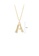 Glamorousky silver 925 Sterling Silver Plated Gold Fashion Simple Alphabet A Pendant with Necklace 91BB7AC0D99995GS_2