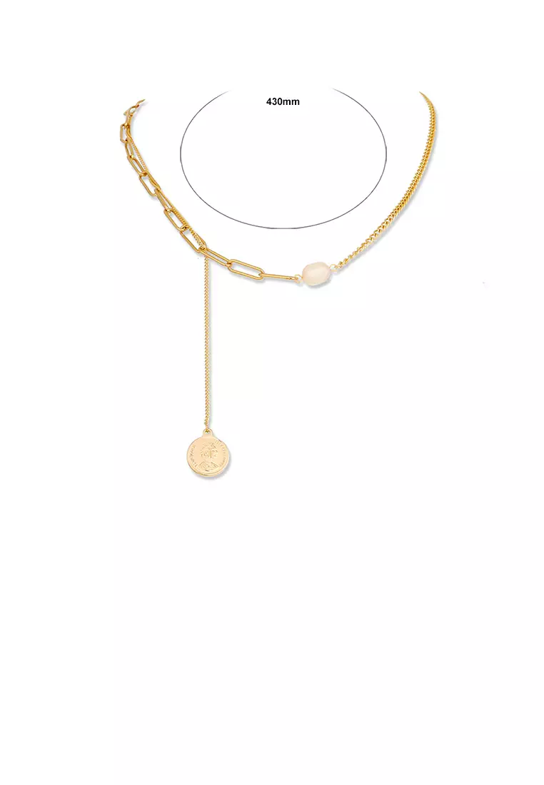 Buy Glamorousky Fashion Personalized Plated Gold Geometric