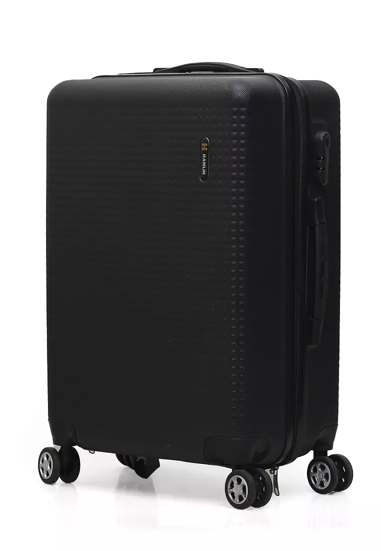 Isvara Tas Koper Hardcase One Set Unisex Large Compartment Suitcase Code Lock System Material ABS+PVC Coated ORIGINAL - Black