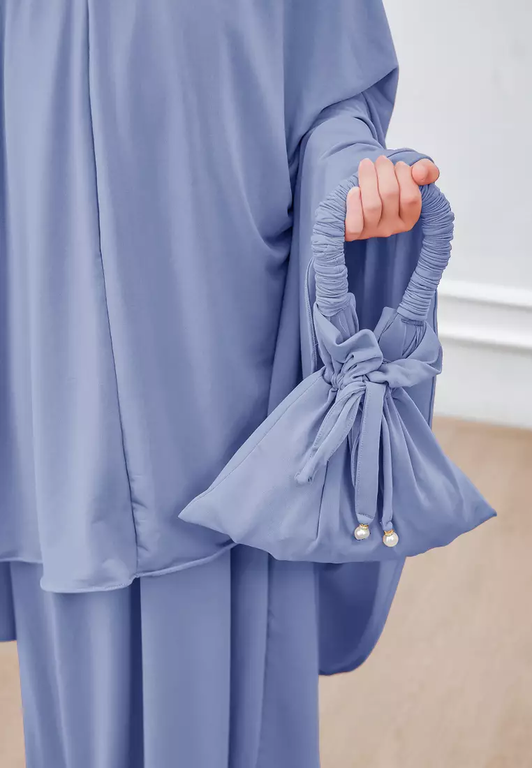 Zelena - Raudhia Prayer Set | Mukena French Khimar Set - Blue - Remaja
