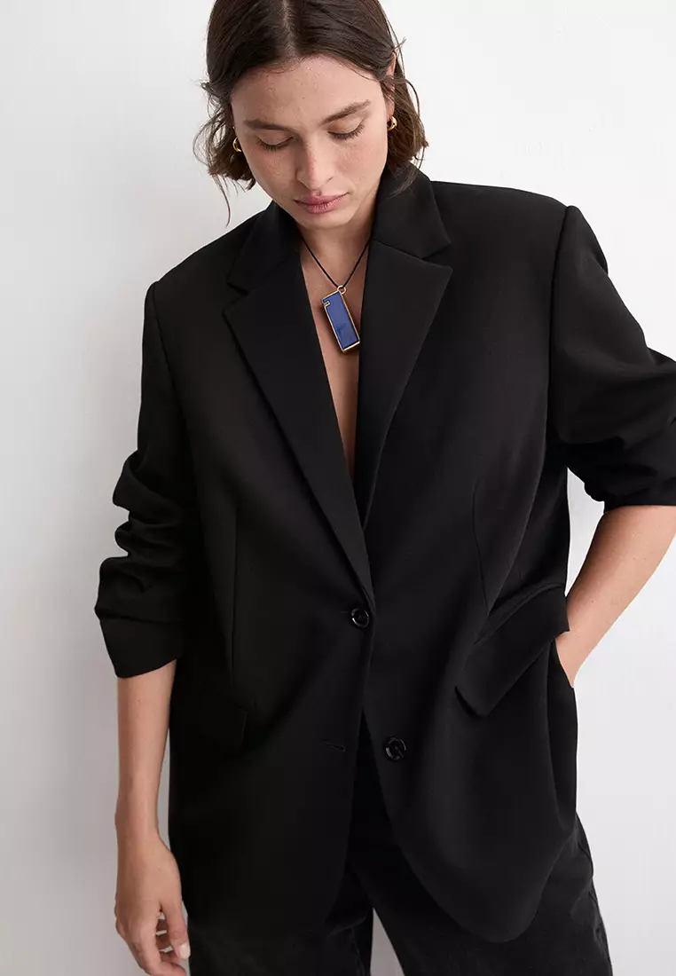 Straight Flap Pockets Blazer