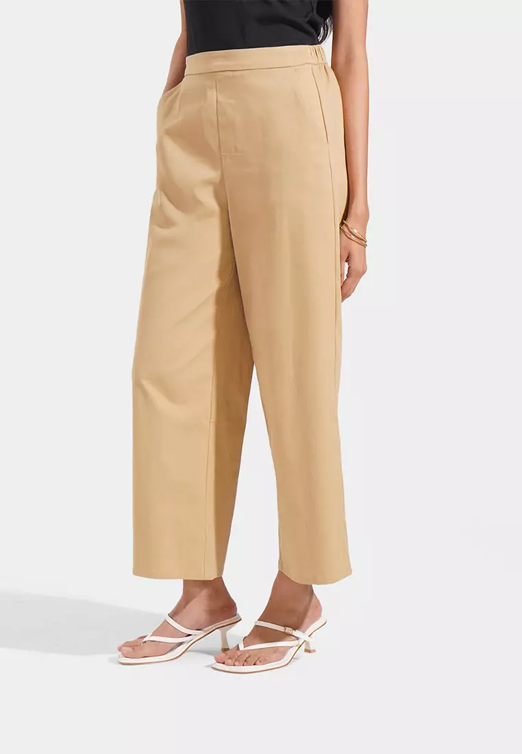 Cozy: Pull Up Straight Leg Trousers