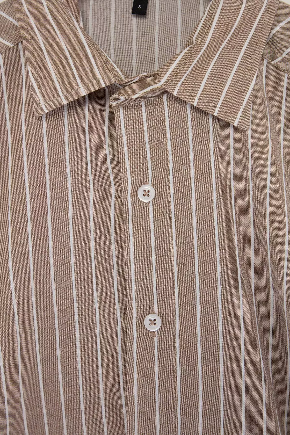 Mink Cotton Regular Men'S Shirt Tmnaw26Go00026