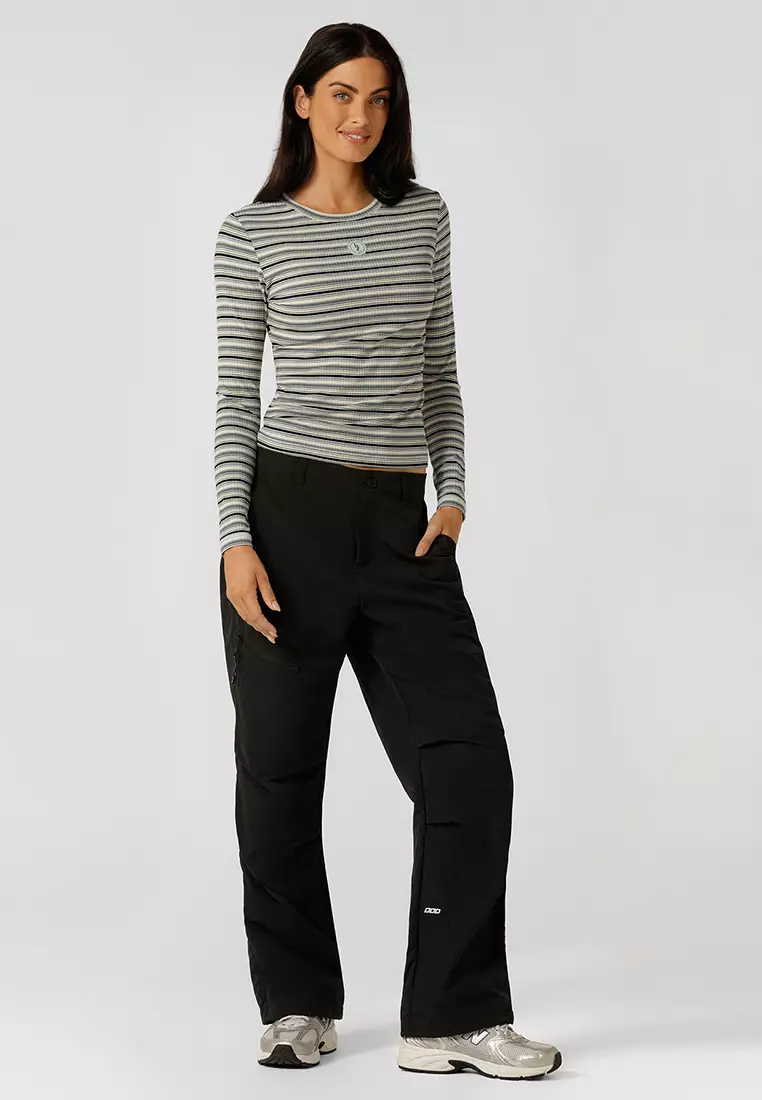 Movement Stripe Rib Long Sleeve Top