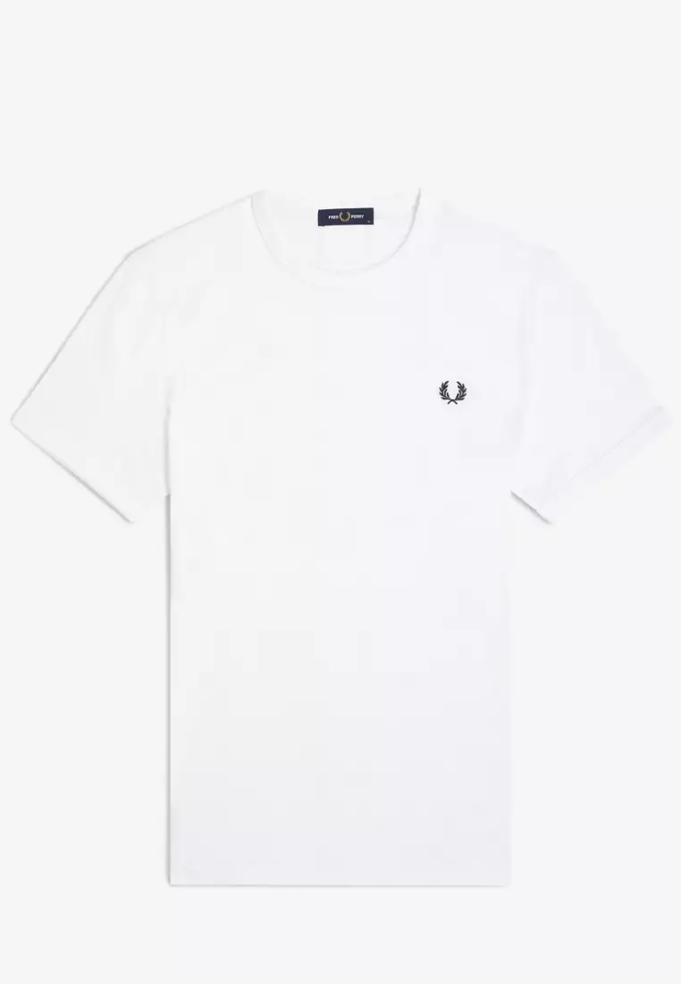 Fred Perry M3519 Ringer T-Shirt (White)