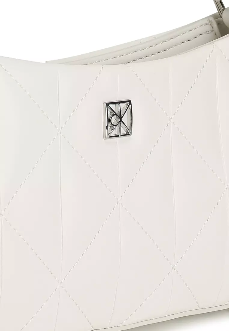 Quilted Emblem Logo Small Shoulder Bag - Calvin Klein Accessories