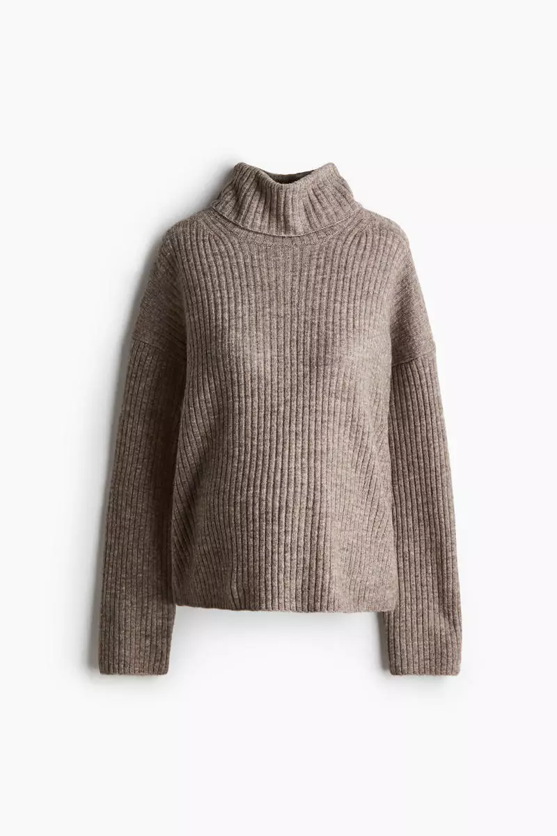 Buy H&M MAMA Rib-knit polo-neck jumper 2025 Online ZALORA