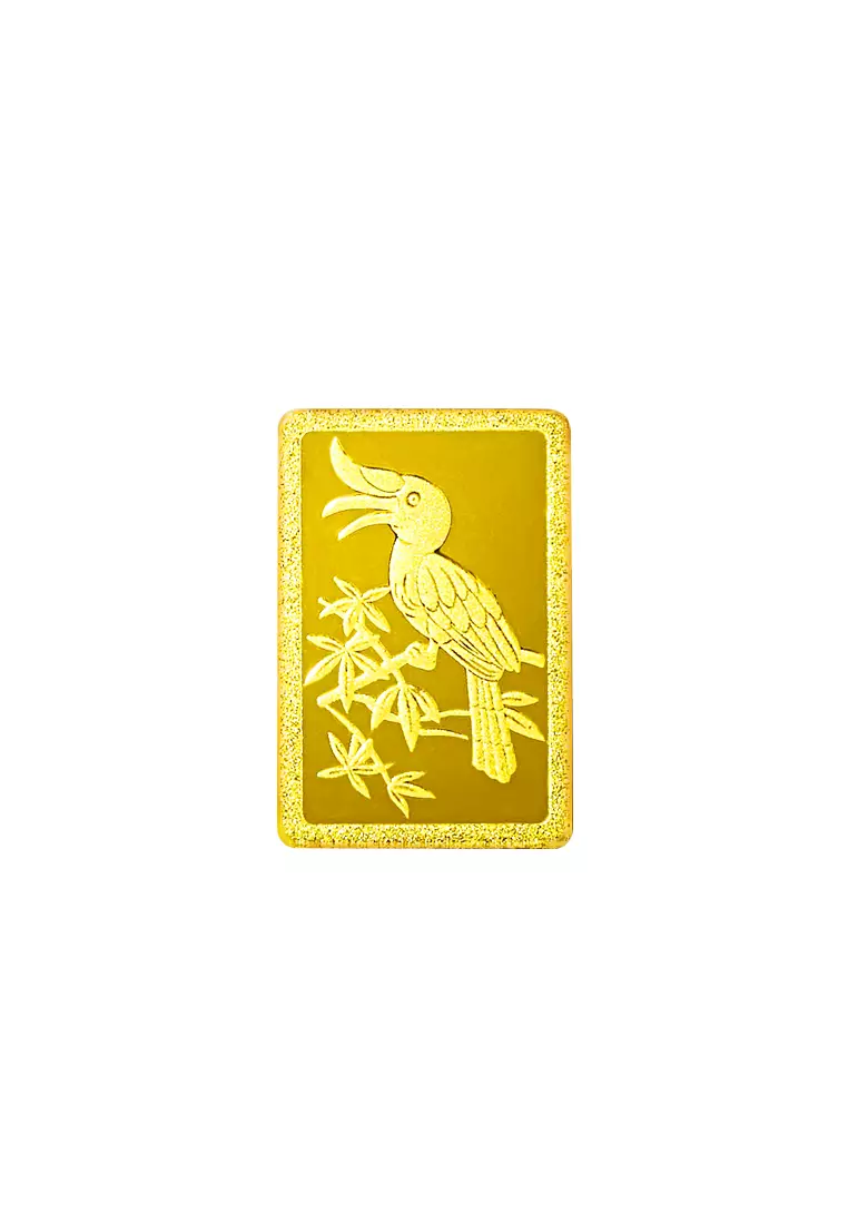 TOMEI Hornbill Gold Bar 1G Yellow Card | Fine Gold 9999