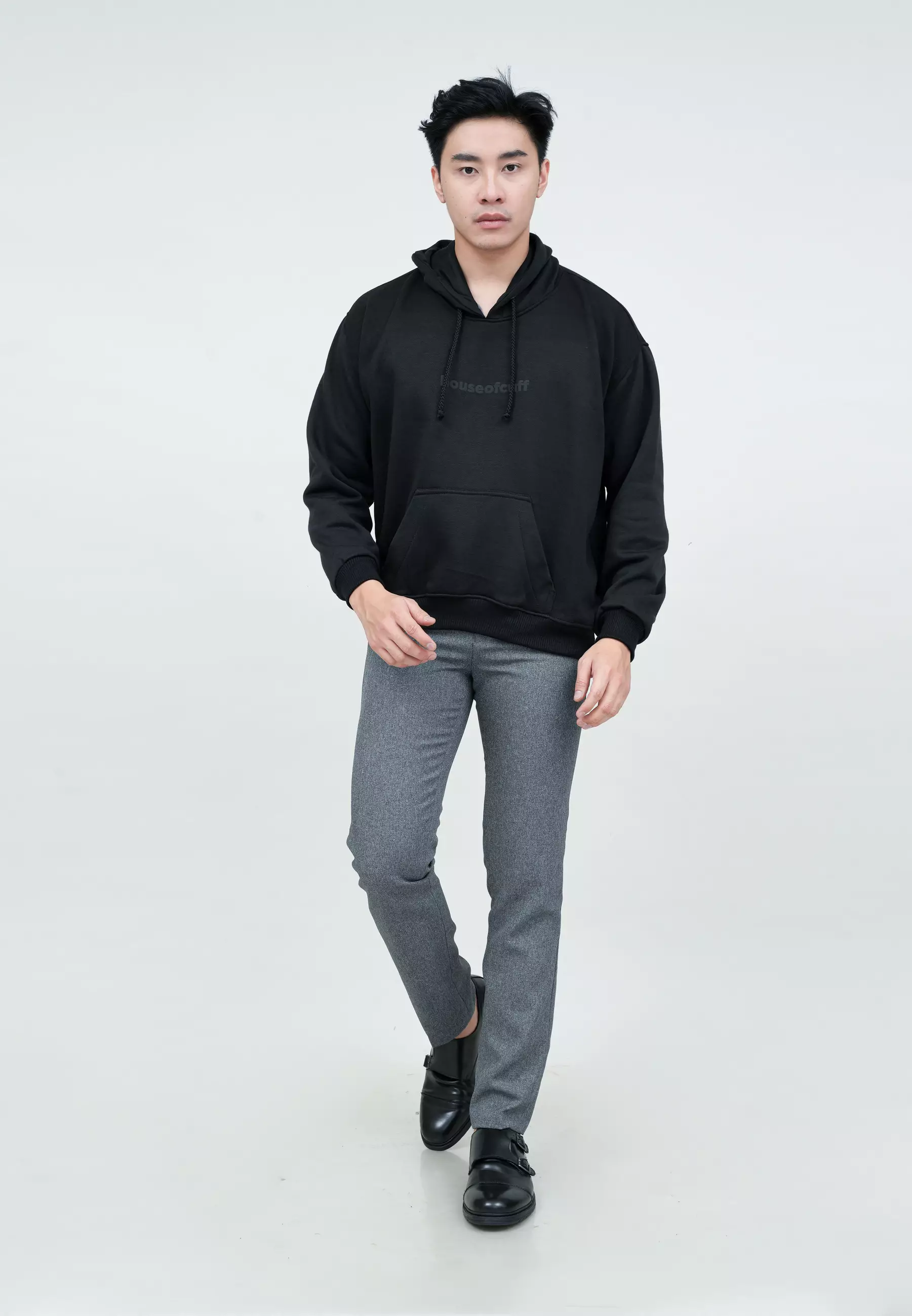 Houseofcuff Jaket Jumper Hoodie Sweater Kata Warna Hitam