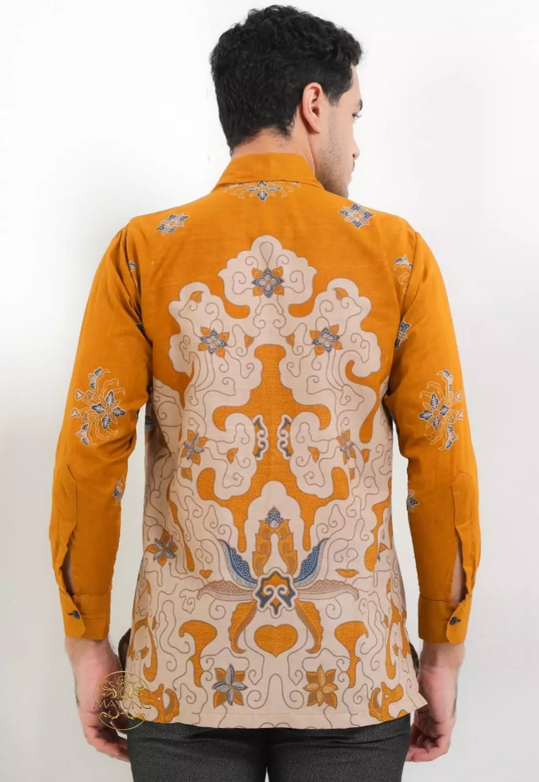 Jual Batik Mayung Cendana Kuning Kemeja Batik Pria Premium Lengan ...