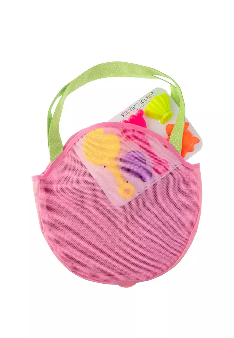 Beach Tote With Sand Toys Flower