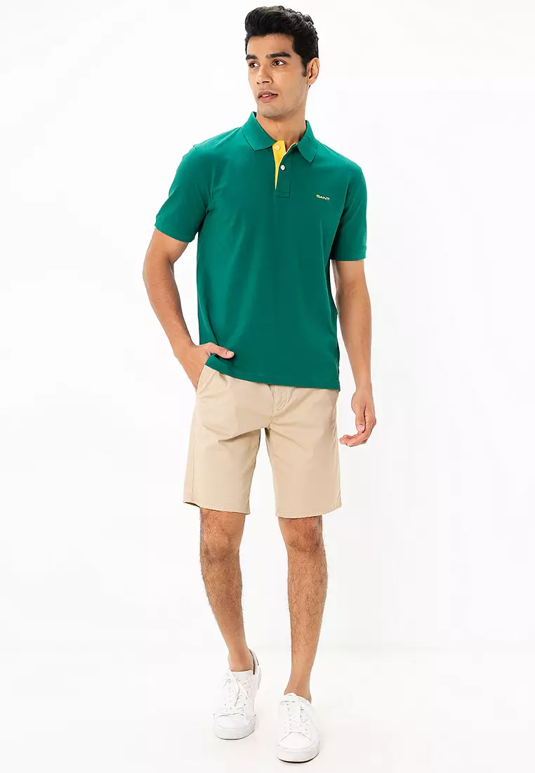 Contrast Piqué Polo Shirt