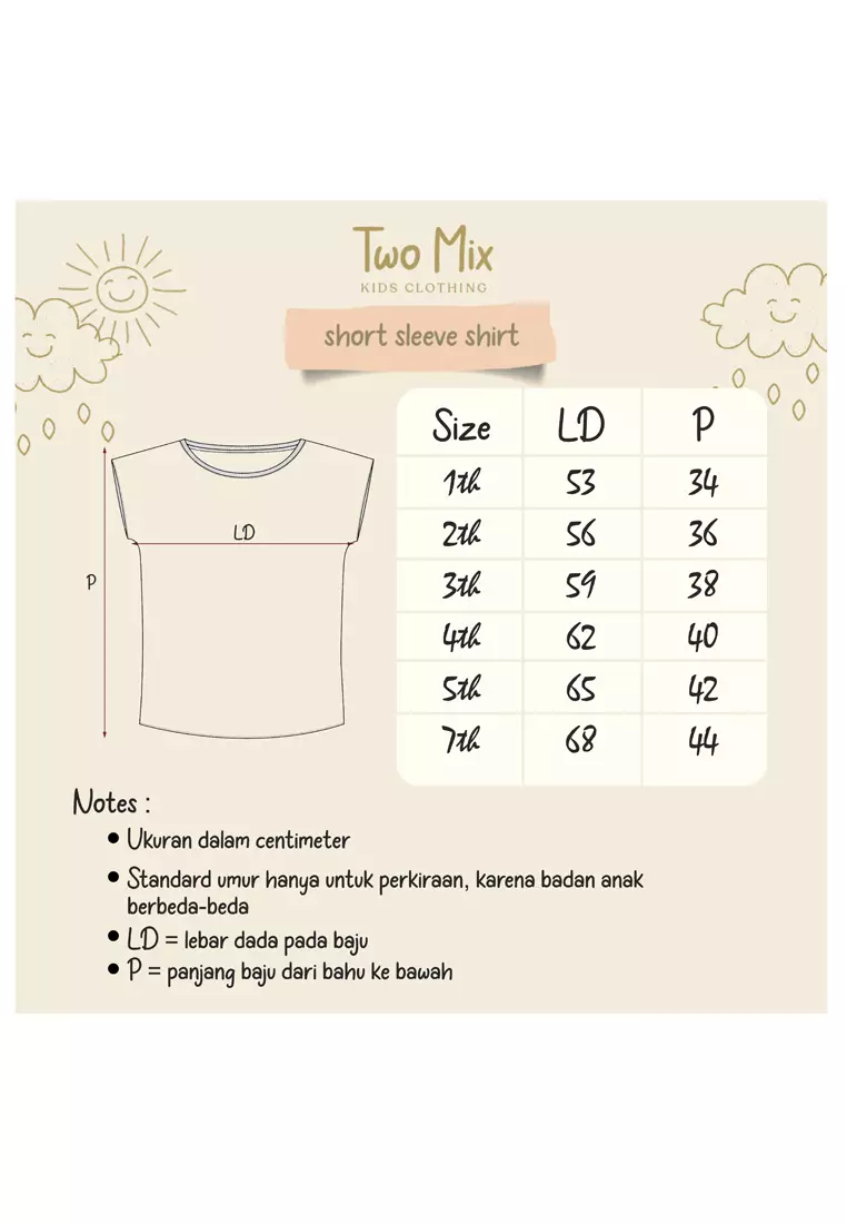 TWO MIX - Kaos Anak Katun Lengan Pendek - Short Sleeve Shirt 4262