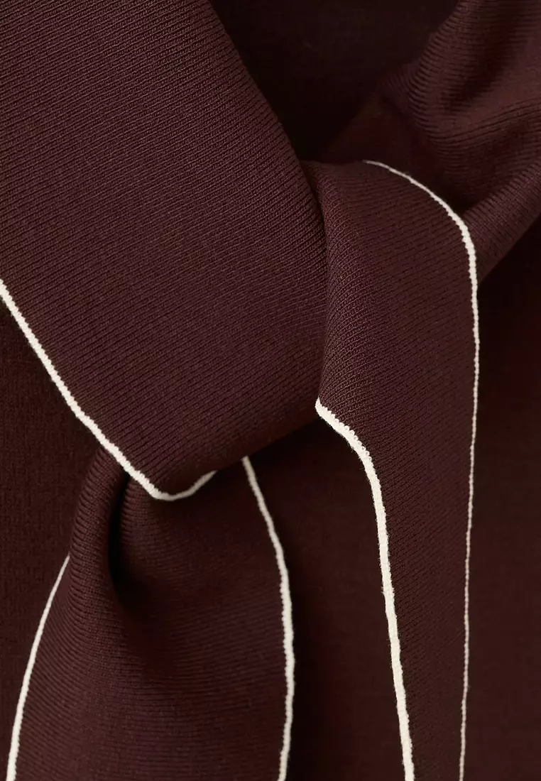 Knit Top With Scarf Detail