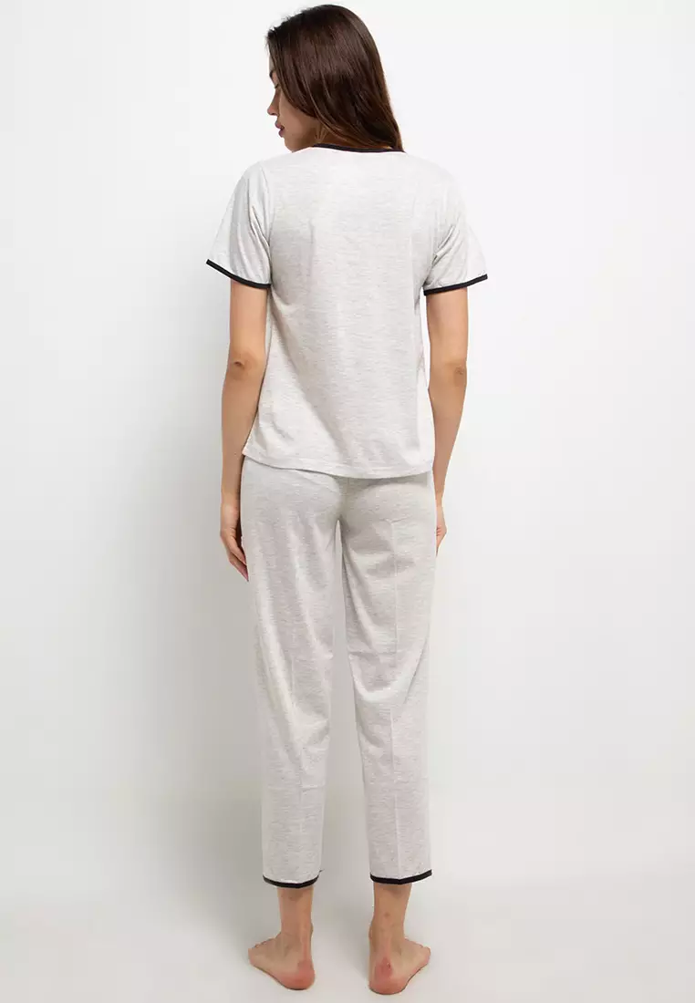 Pyjama Pijama short Sleeve long Pants Sleepwear