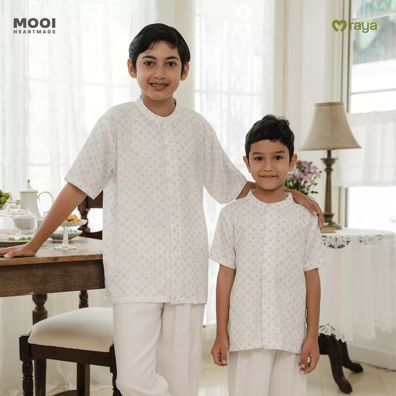 Mooi Zayyan Koko Set Setelan Koko Anak Raya Collection Sandya Series - Red Burgundy