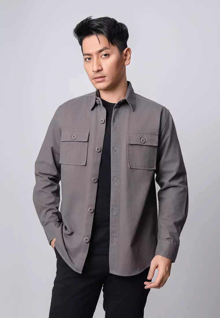 Jacket Shacket Workwear Shirt Dark Grey