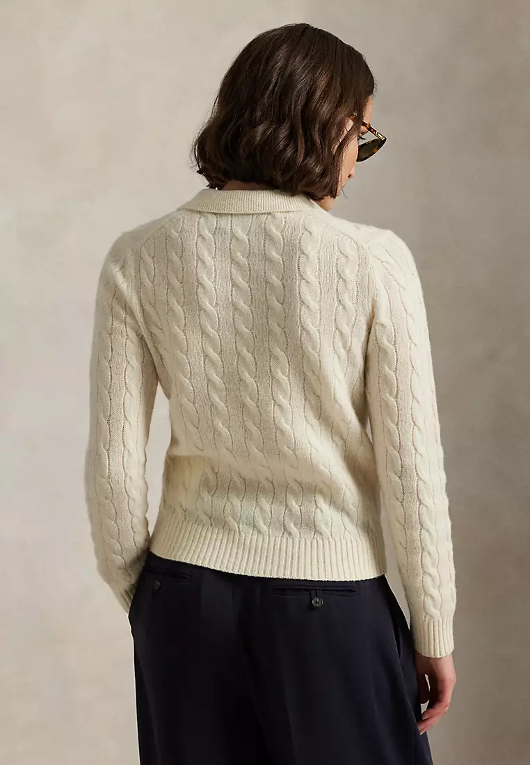 Buy Polo Ralph Lauren Cable-Knit Wool-Cashmere Polo Sweater 2026