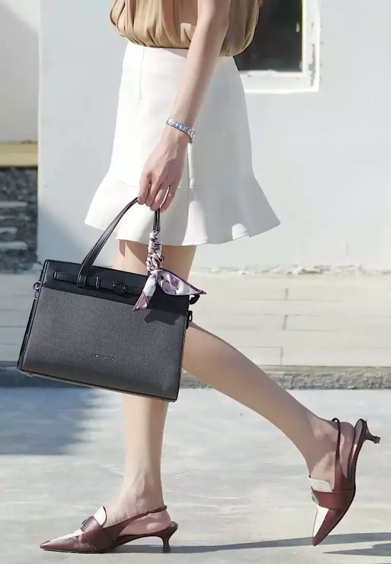 Women's Top Handle Bag / Sling Bag / Crossbody Bag / Shoulder Bag (Tas Tangan Wanita / Tas Selempang Wanita / Tas Bahu Wanita) - Hitam