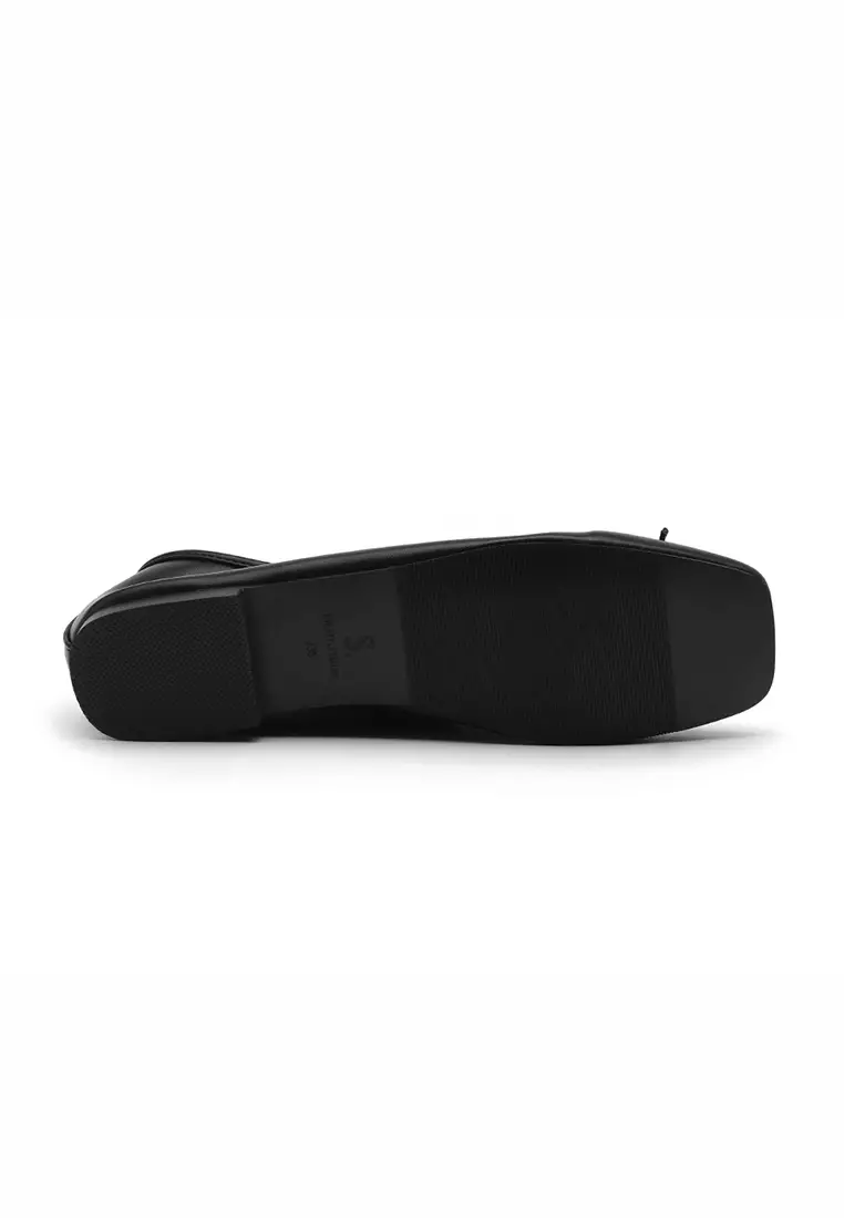 Ellisy Ribbon Flats (1cm) - Black