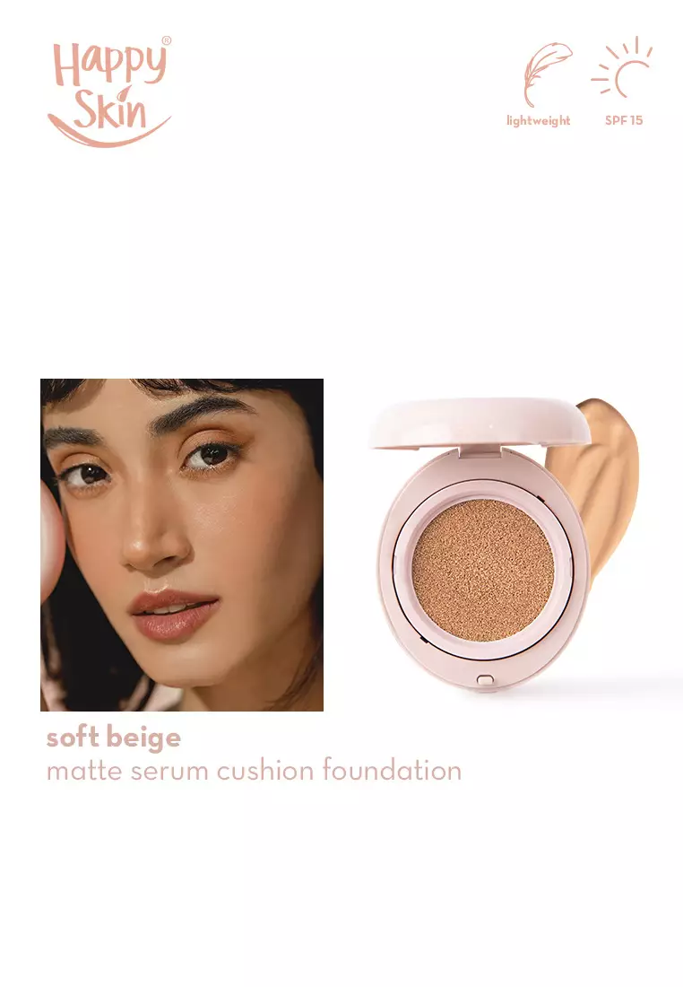 Discount on Happy Skin  shoes - SKU: Second Skin Matte Serum Cushion Foundation Spf15 In Soft Beige