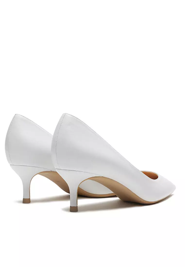 5CM Uniform Pointed Mid Heel Shoes HZL151