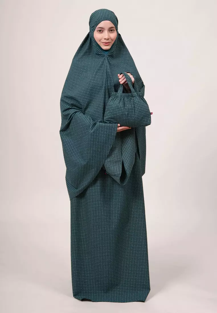 Siti Khadijah Telekung Deco Madiya in Deep Teal