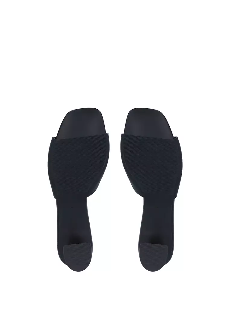 Black Isla Heeled Sandals