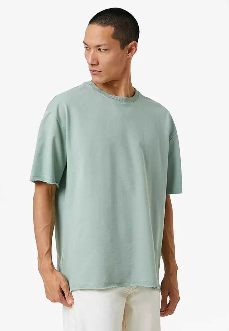 Buy Trendyol Oversize Crew Neck Embroidered T-Shirt Online
