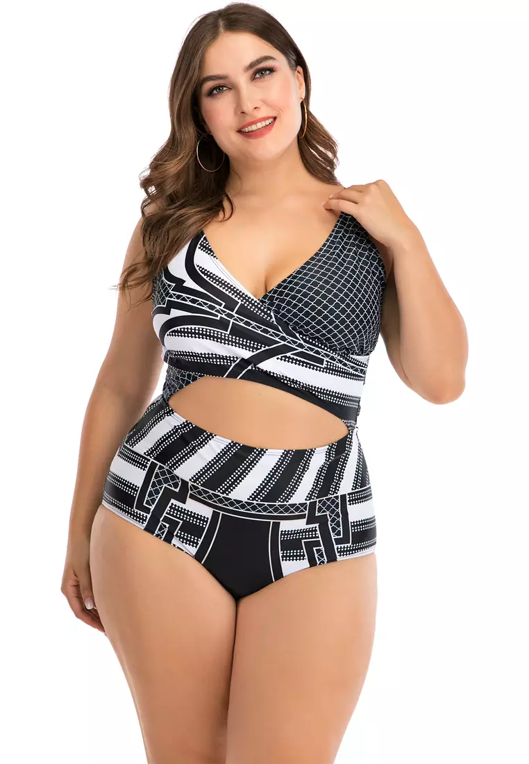 Plus Size Printed Swimsuit
