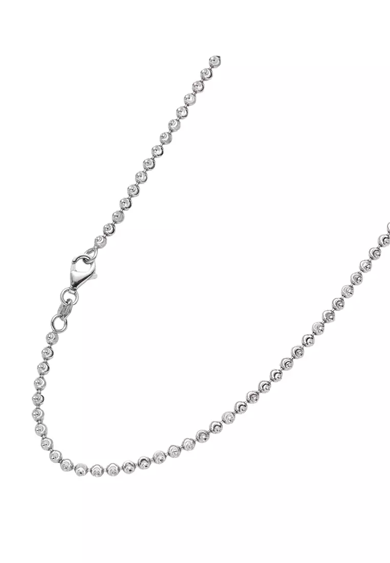 18k white online gold chain price