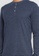 BLEND blue Henley Collar Long Sleeve T-Shirt 20FDEAAF7F346CGS_2