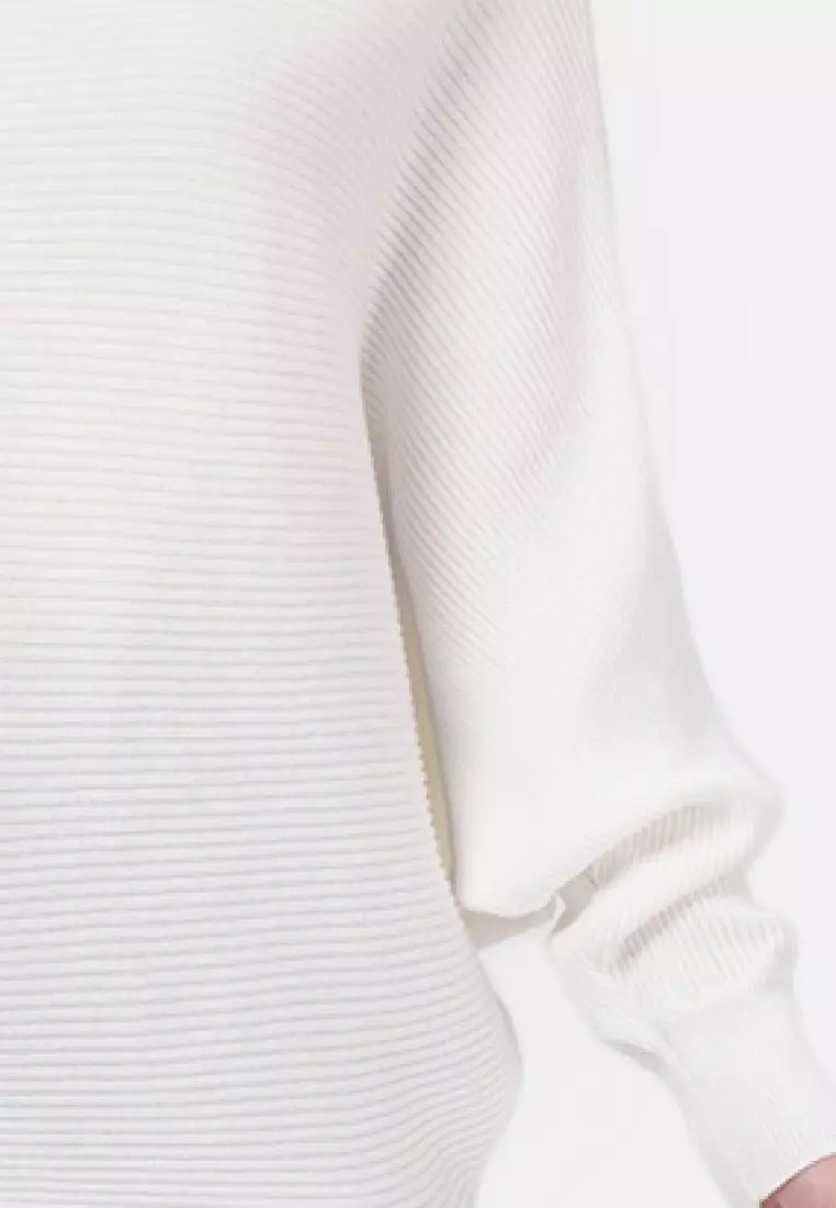 Batwing Sabrina Blouse in White