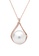 Majade Jewelry white and gold White Pearl Drop Shape Necklace In 14k Rose Gold And Diamond 9548DAC7237AD7GS_1
