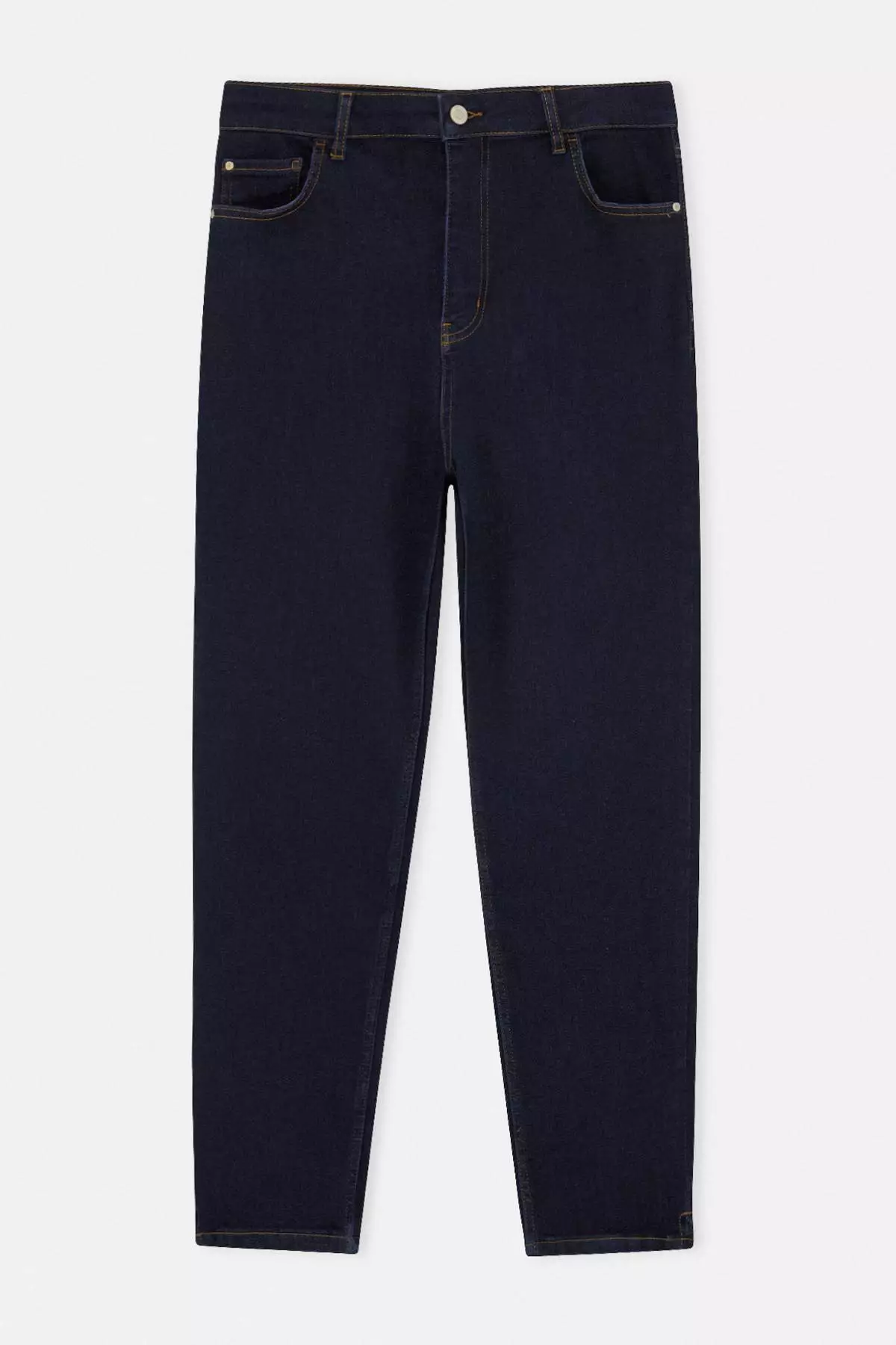 Dark Blue High Waist Extra Stretchy Push Up Slit Ankle Length Skinny Jeans Tbbss26Cj00048