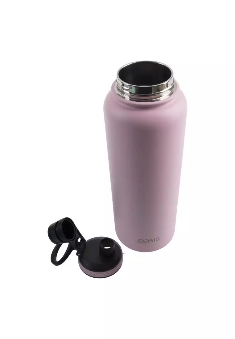 Oasis Stainless Steel Insulated Sports Water Bottle with Screw Cap 1.1L - Carnation