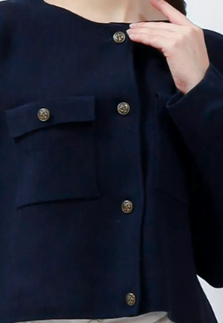 Piper Knit Cardigan in Navy