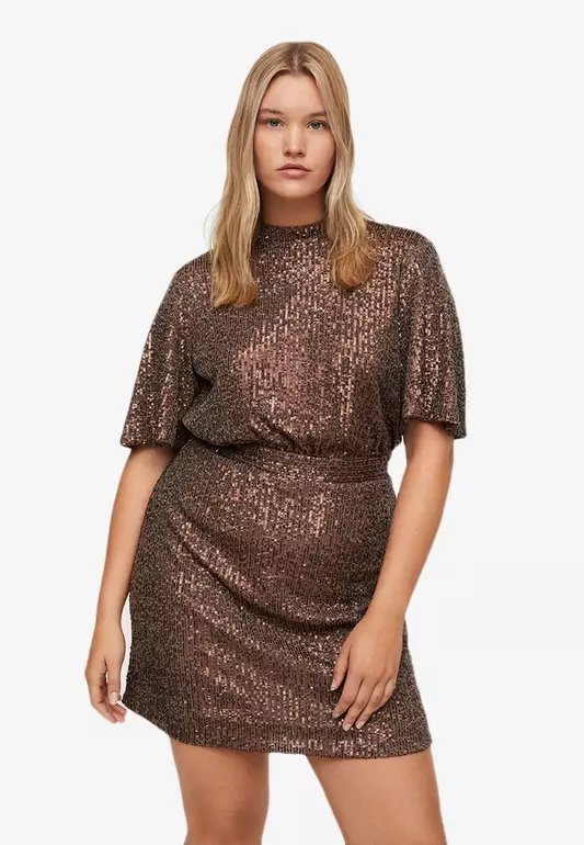 Side Slit Sequined Gown