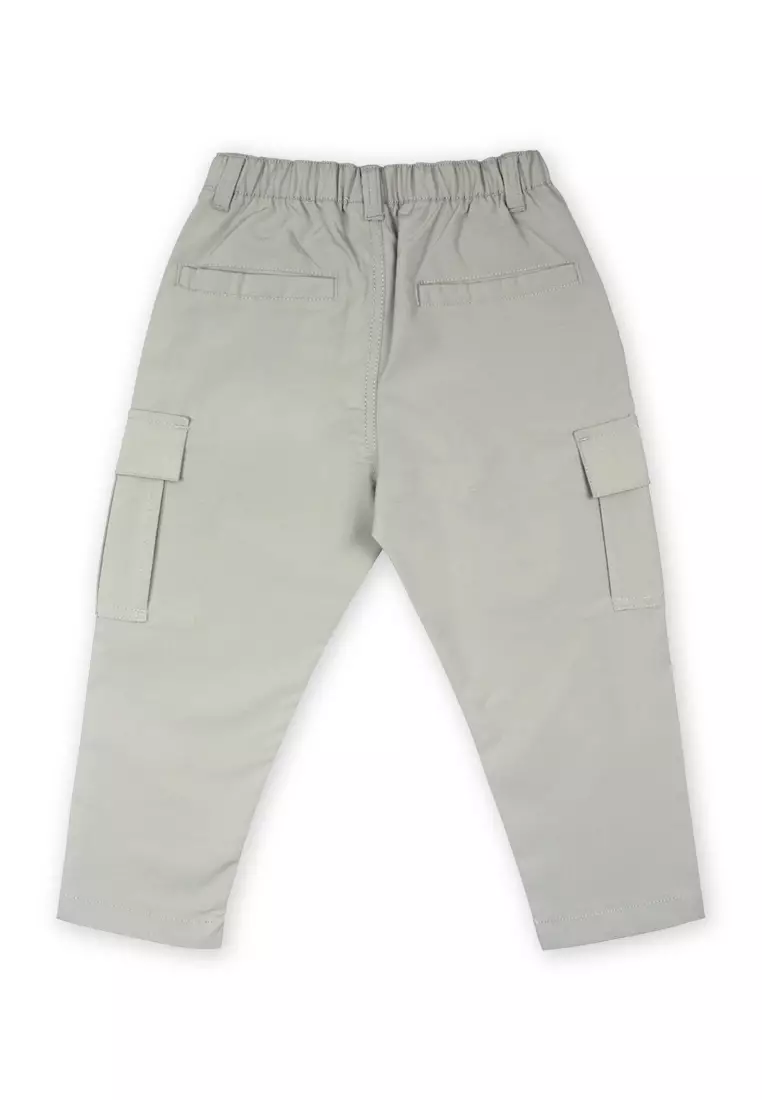 Boys Cargo Jogger Pants with Embroidery Details
