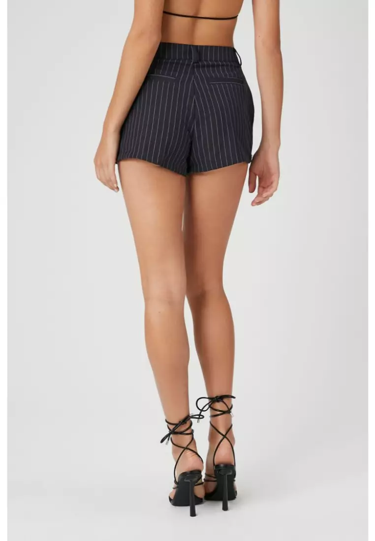 Pinstripe high waisted online shorts