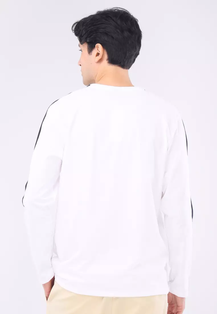 Round Neck Streaky Long Sleeves