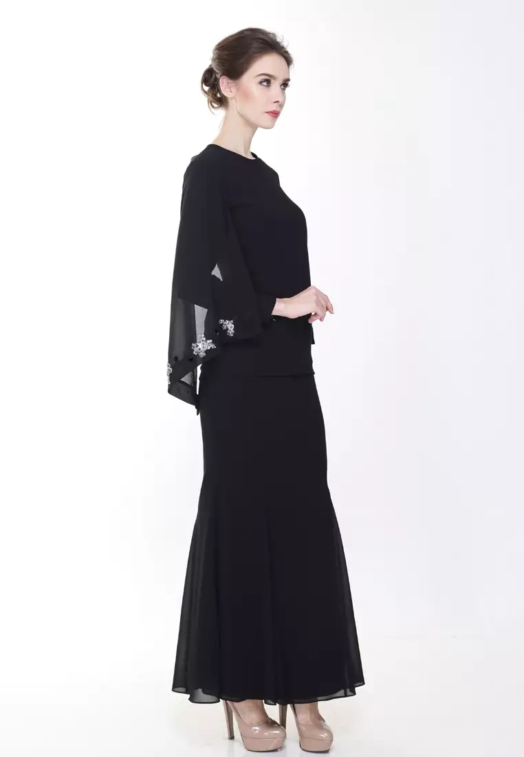 Melody Kurung Modern in Black